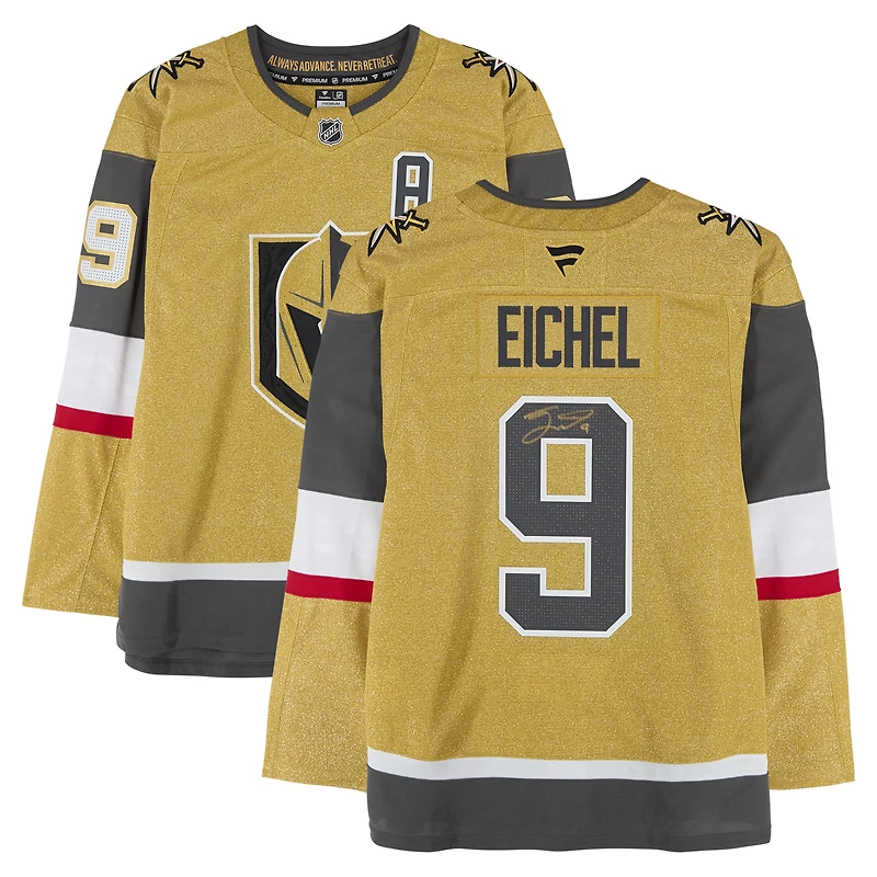 Jack Eichel Vegas Golden Knights Autographed Gold Fanatics Premium Jersey