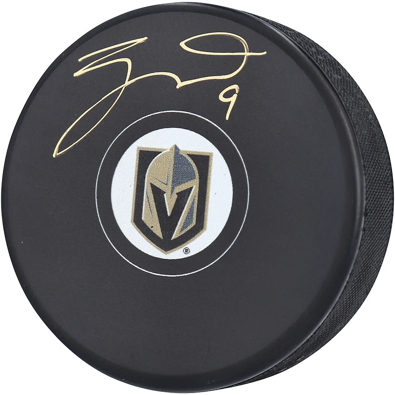 Rondelle de hockey autographiée par Jack Eichel des Golden Knights de Vegas