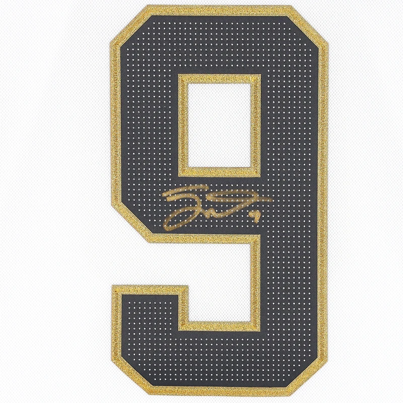 Maillot authentique Adidas blanc autographié par Jack Eichel Vegas Golden Knights avec écusson de la finale de la Coupe Stanley 2023