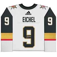 Maillot authentique Adidas blanc autographié par Jack Eichel Vegas Golden Knights avec écusson de la finale de la Coupe Stanley 2023