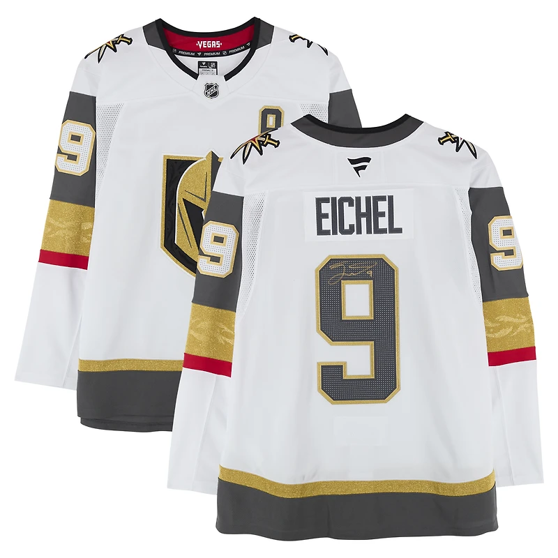 Maillot blanc Fanatics Premium autographié de Jack Eichel, Golden Knights de Vegas