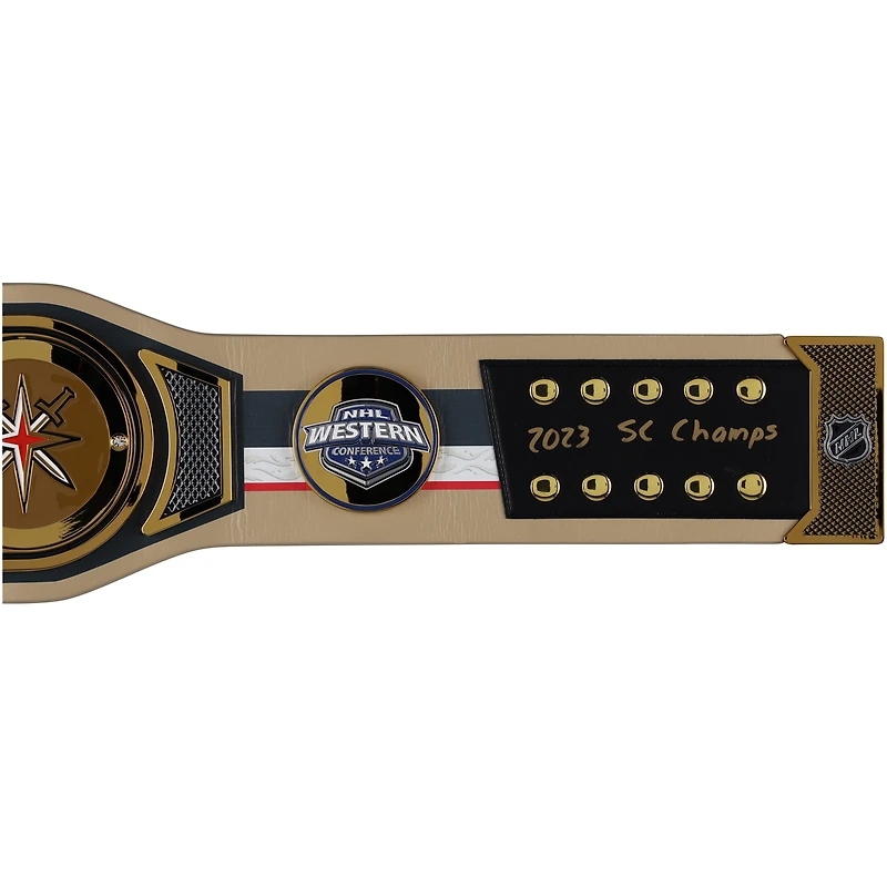 Jack Eichel Vegas Golden Knights Autographed WWE Legacy Title Belt with "2023 SC Champs" Inscription - Limited Edition #5/5