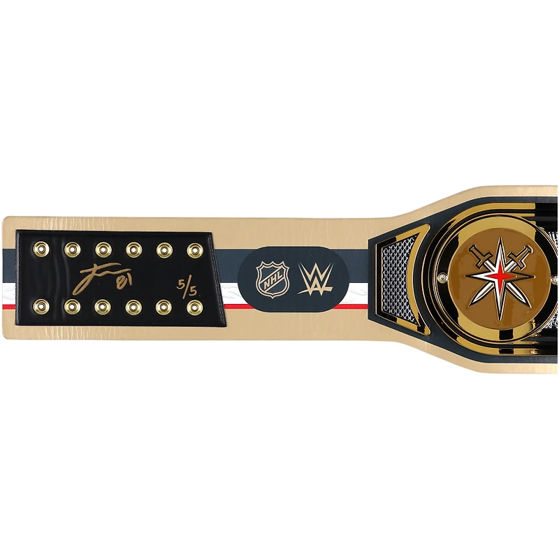 Jonathan Marchessault Vegas Golden Knights Autographed WWE Legacy Title Belt with "2023 Conn Smythe" Inscription - Limited Edition #5/5
