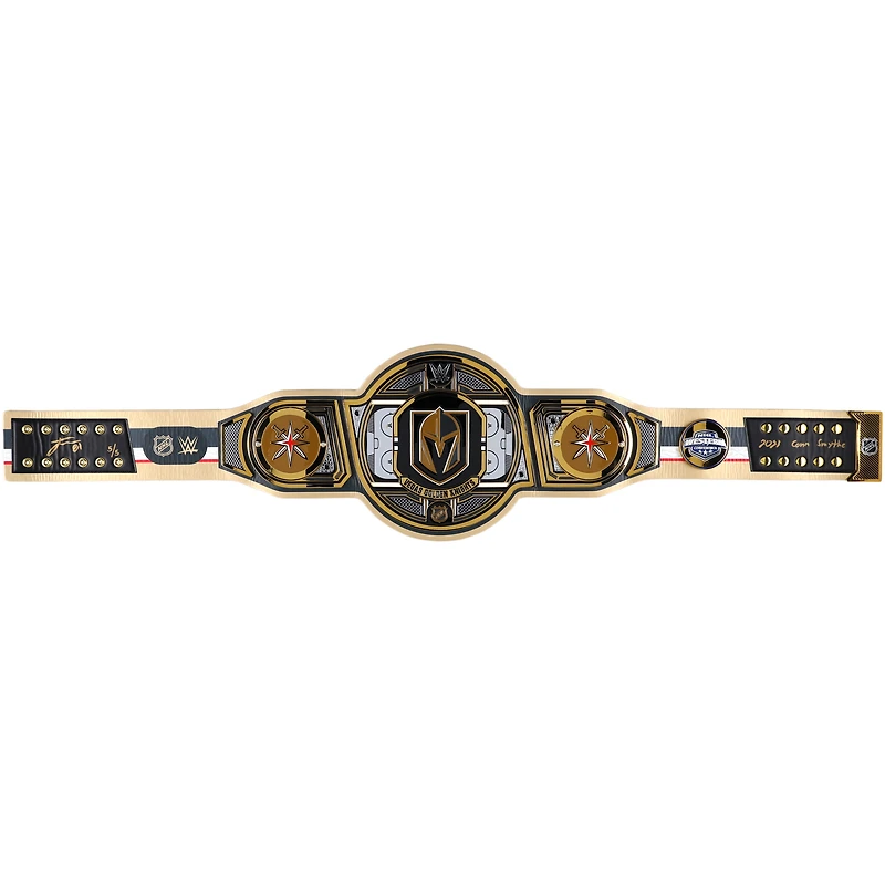 Jonathan Marchessault Vegas Golden Knights Autographed WWE Legacy Title Belt with "2023 Conn Smythe" Inscription - Limited Edition #5/5