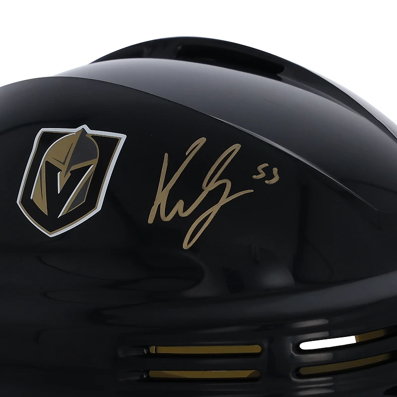 Casque mini noir autographié par Keegan Kolesar Vegas Golden Knights
