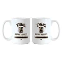 Ensemble de tasses Logo Brands Vegas Golden Knights 15 oz. Modèle actuel et rétro