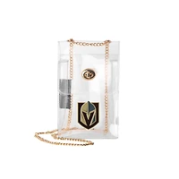 Logo Brands Vegas Golden Knights Clear Essential Crossbody Purse