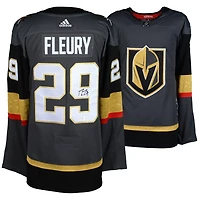 Marc-André Fleury Vegas Golden Knights Maillot Adidas Authentique Noir Dédicacé