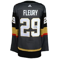 Marc-André Fleury Vegas Golden Knights Maillot Adidas Authentique Noir Dédicacé