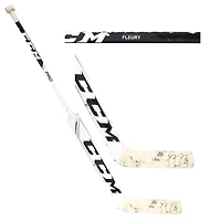 Marc-Andre Fleury Vegas Golden Knights Autographed Game-Used White CCM Stick from the 2017-18 NHL Season