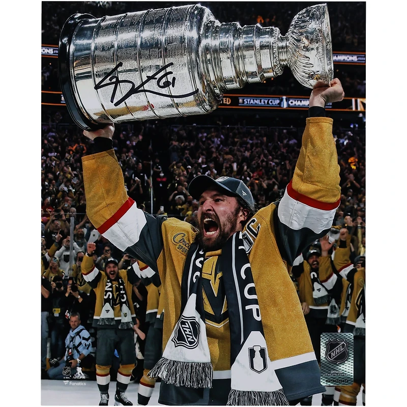 Mark Stone Vegas Golden Knights Autographed 2023 Stanley Cup Champions 8" x 10" Raising Cup Photograph
