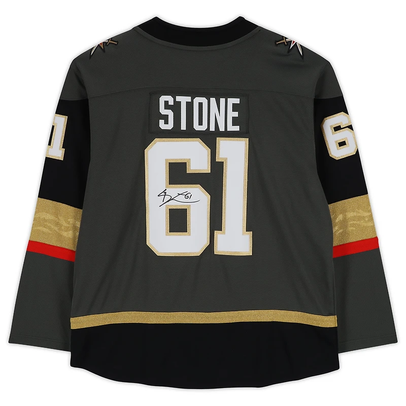 Maillot Breakaway des Fanatics noirs autographiés par Mark Stone Vegas Golden Knights