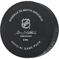 Mark Stone Vegas Golden Knights Autographed Official Game Puck with "Go Knights Go" Inscription