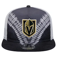 Men's New Era  Black/Gray Vegas Golden Knights Throwback V-Dye Adjustable Golfer Hat