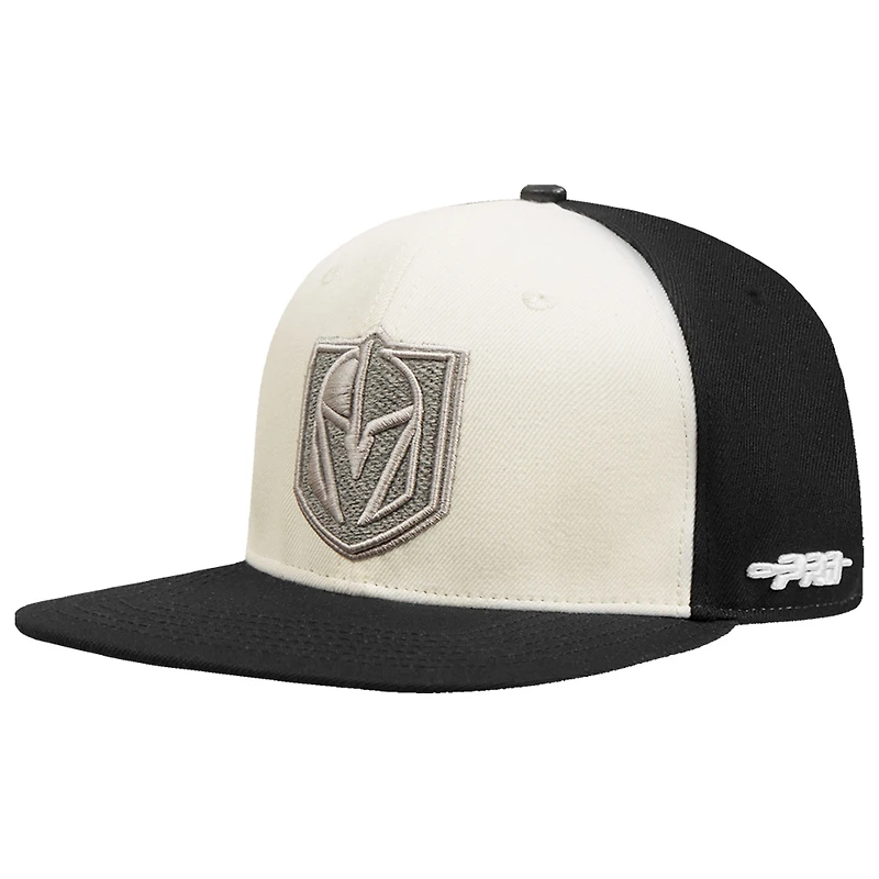 Men's Pro Standard Cream Vegas Golden Knights French Terry Snapback Hat