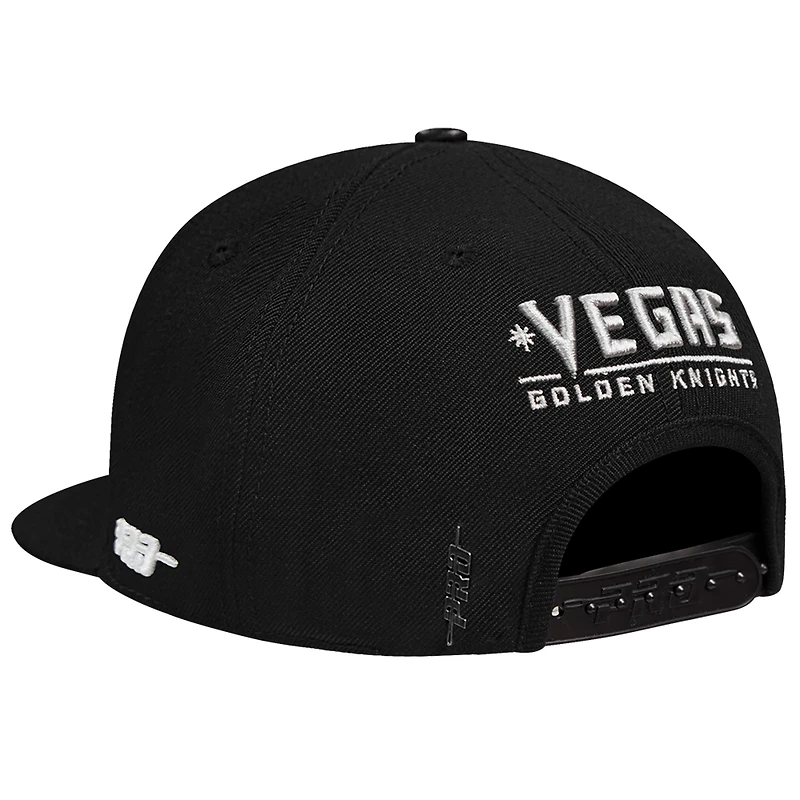 Men's Pro Standard  Cream Vegas Golden Knights French Terry Snapback Hat