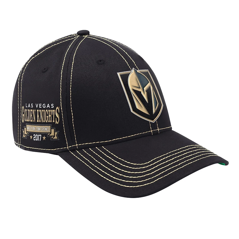 Casquette ajustable incurvée Starfit Sphere II pour homme Starter Black Vegas Golden Knights