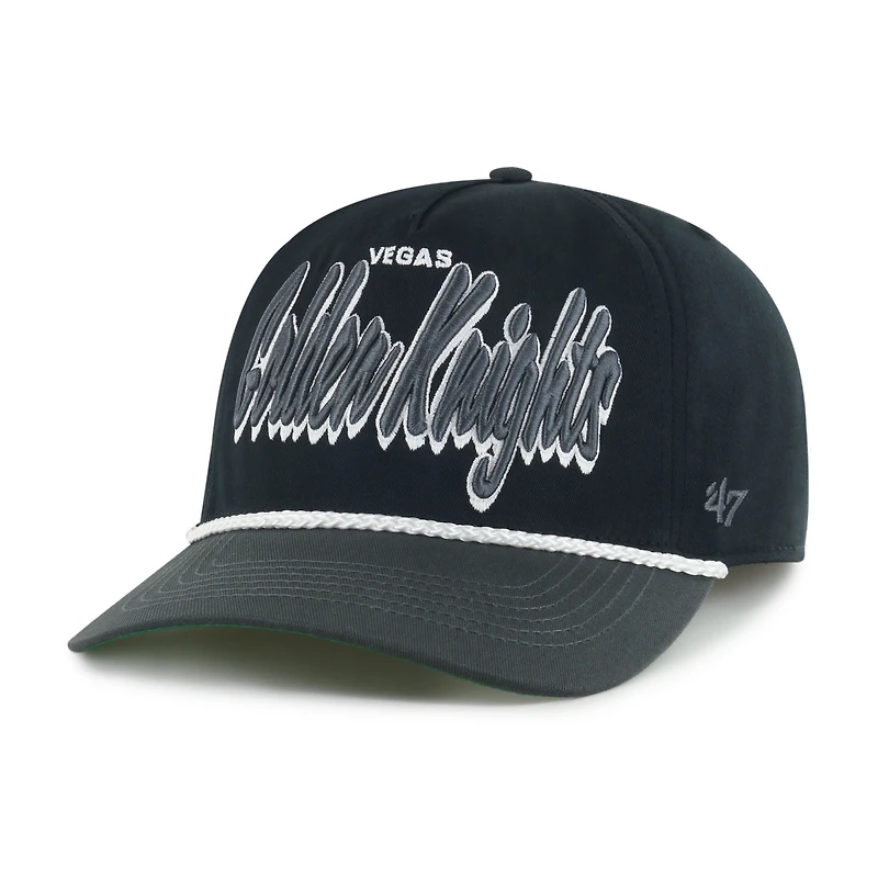 Casquette ajustable Dropshadow Rope Hitch pour homme, modèle 1947, noir/anthracite, des Vegas Golden Knights