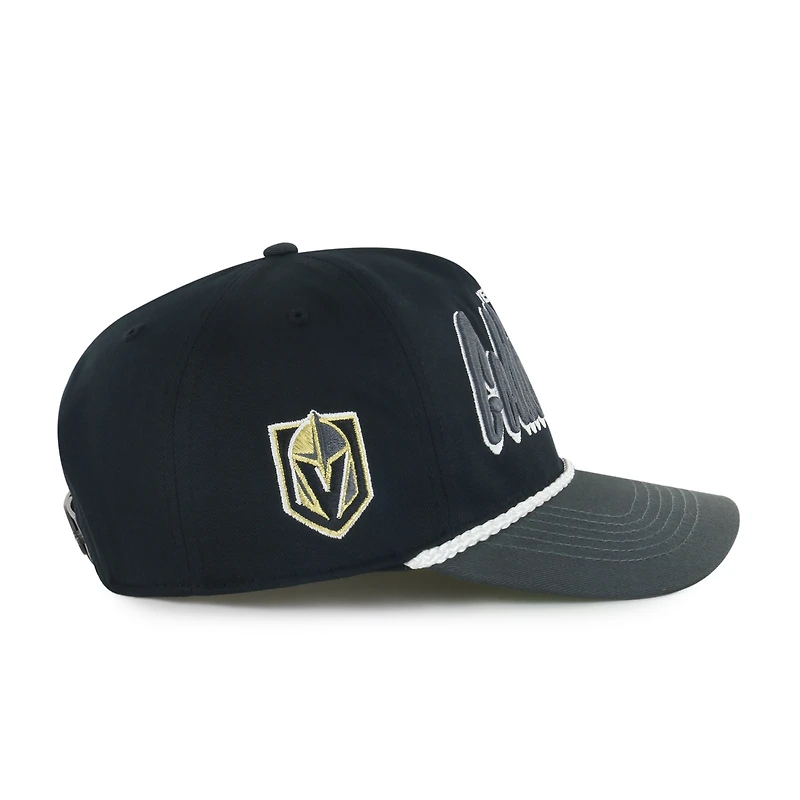 Casquette ajustable Dropshadow Rope Hitch pour homme, modèle 1947, noir/anthracite, des Vegas Golden Knights