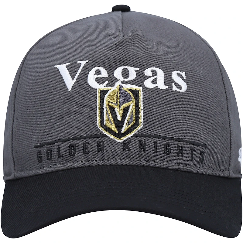 Men's '47 Charcoal/Black Vegas Golden Knights Super Hitch Adjustable Snapback Hat
