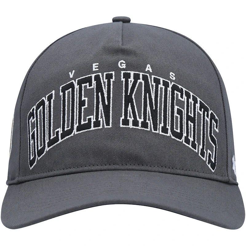 Casquette '47 Charcoal Vegas Golden Knights Block Arch Hitch Snapback pour homme