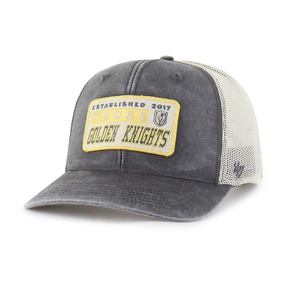 Casquette ajustable pour homme « 47 » des Golden Knights de Vegas, couleur anthracite, avec patch teinté pigmenté.