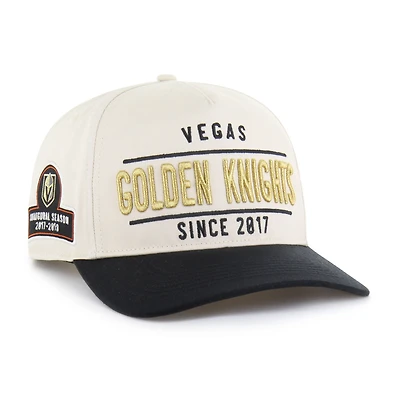 Casquette ajustable bicolore crème/noire Vegas Golden Knights Expansion Debut pour homme