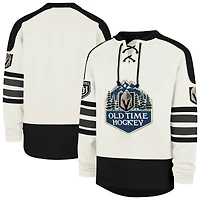 Men's '47 Cream Vegas Golden Knights Pond Hockey Trio Eternal Lacer Sweatshirt