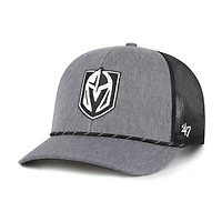 Casquette ajustable en corde de carbone pour homme « 47 » des Golden Knights de Vegas, grise