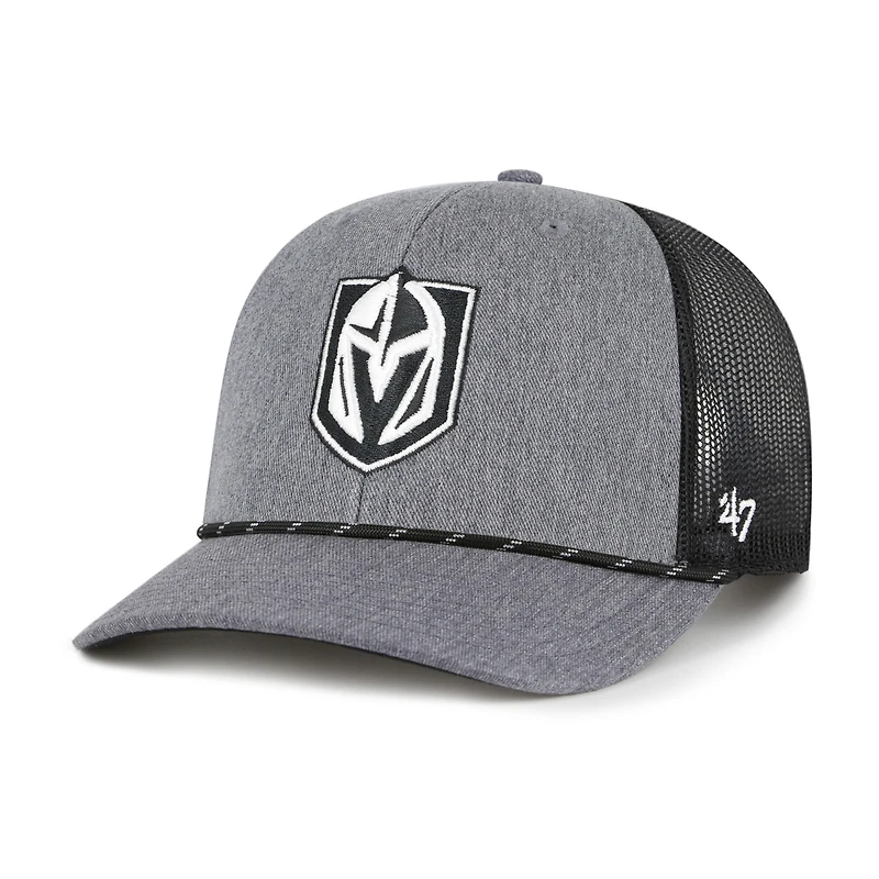 Casquette ajustable en corde de carbone pour homme « 47 » des Golden Knights de Vegas, grise