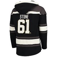 Sweat à capuche pour hommes '47 Mark Stone Black Vegas Golden Knights Nom et numéro du joueur Lacer