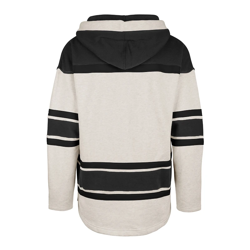 Men's '47 Oatmeal Vegas Golden Knights Rockaway Lace-Up Pullover Hoodie