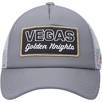 Men's adidas Gray/White Vegas Golden Knights Locker Room Foam Trucker Snapback Hat
