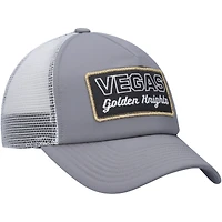 Men's adidas Gray/White Vegas Golden Knights Locker Room Foam Trucker Snapback Hat