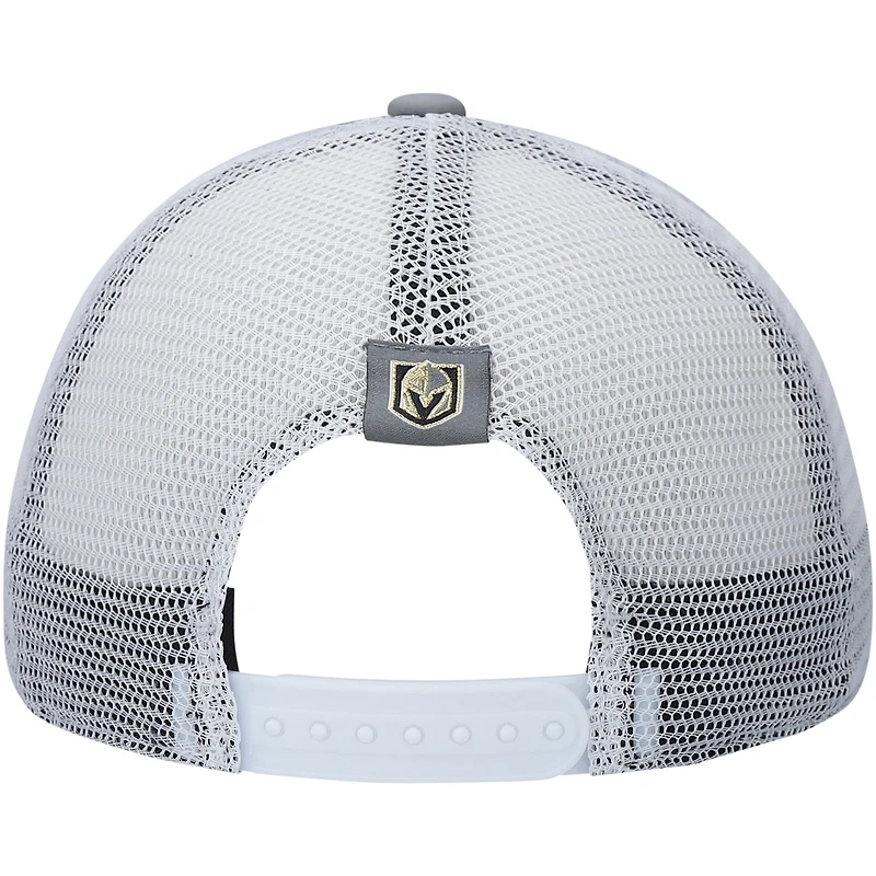 Men's adidas Gray/White Vegas Golden Knights Locker Room Foam Trucker Snapback Hat