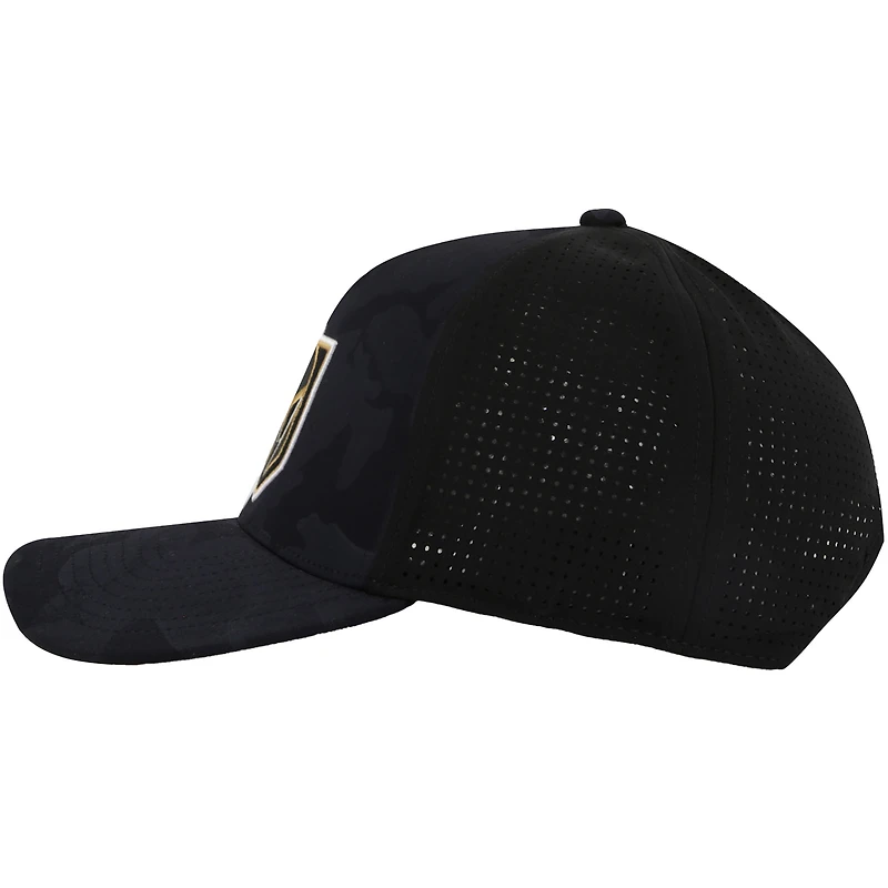 Men's American Needle Black Vegas Golden Knights Valin Camo Super Tech Vented Adjustable Hat
