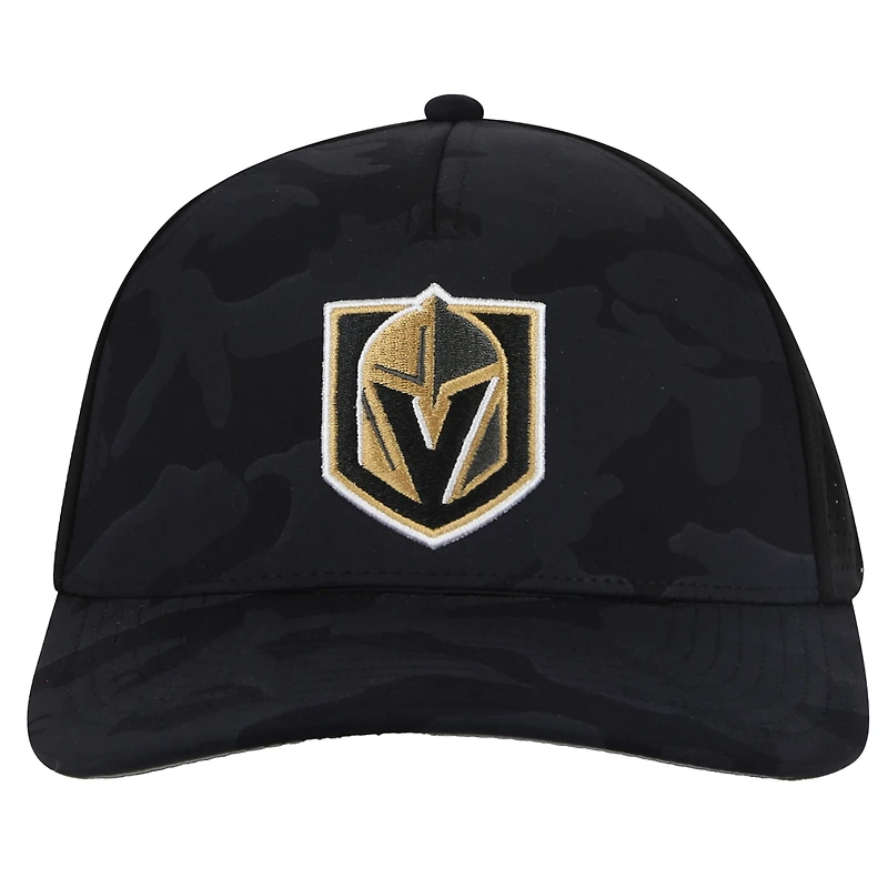 Men's American Needle Black Vegas Golden Knights Valin Camo Super Tech Vented Adjustable Hat