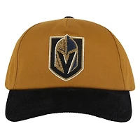 Casquette ajustable Burnett pour homme, couleur tan/noir, style American Needle, Vegas Golden Knights
