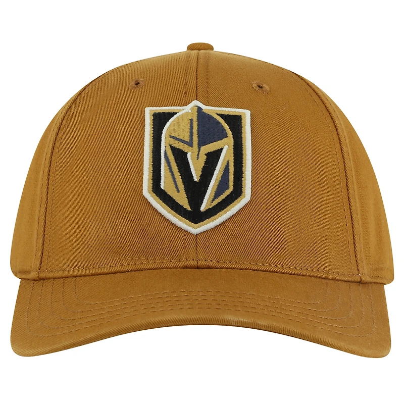 Casquette ajustable en sergé délavé Hepcat pour homme, couleur tan, Vegas Golden Knights, American Needle