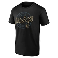 T-shirt noir à blocs de couleurs pour homme avec motif palet des Golden Knights Vegas