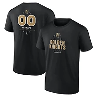 T-shirt de milieu terrain personnalisé noir Vegas Golden Knights pour homme