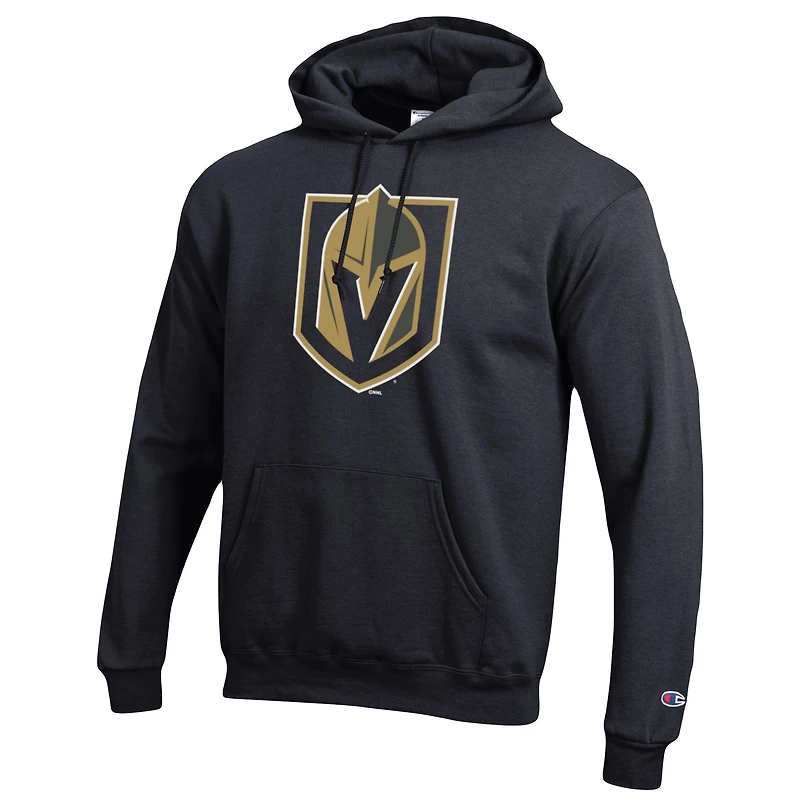 Sweat à capuche Champion Black Vegas Golden Knights avec logo principal 1-Hit pour homme