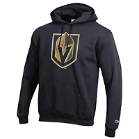 Sweat à capuche Champion Black Vegas Golden Knights avec logo principal 1-Hit pour homme