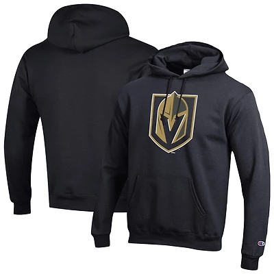 Sweat à capuche Champion Black Vegas Golden Knights avec logo principal 1-Hit pour homme