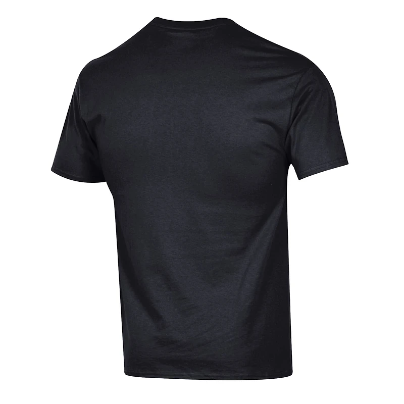 T-shirt Champion noir pour homme avec logo principal des Golden Knights de Vegas