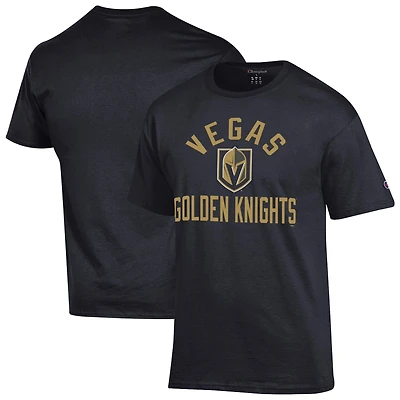 Men's Champion  Black Vegas Golden Knights Primary Logo Jersey T-Shirt