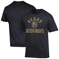 Men's Champion  Black Vegas Golden Knights Primary Logo Jersey T-Shirt