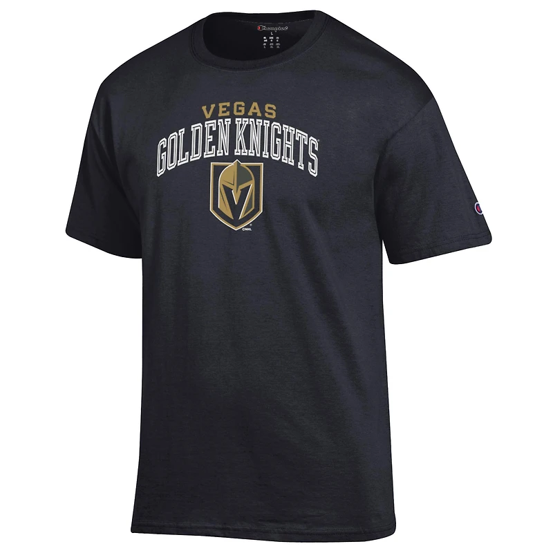 Men's Champion Black Vegas Golden Knights Primary Logo T-Shirt