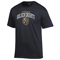 Men's Champion Black Vegas Golden Knights Primary Logo T-Shirt