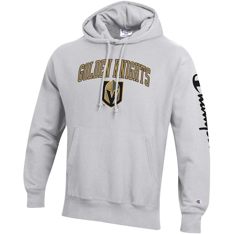 Sweat à capuche tissage inversé Champion Heather Grey Vegas Golden Knights pour homme